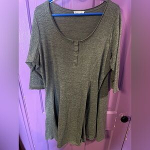 Cloud Chaser Gray Polo Tunic Dress